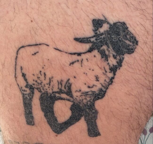 Prancing Lamb Tattoo