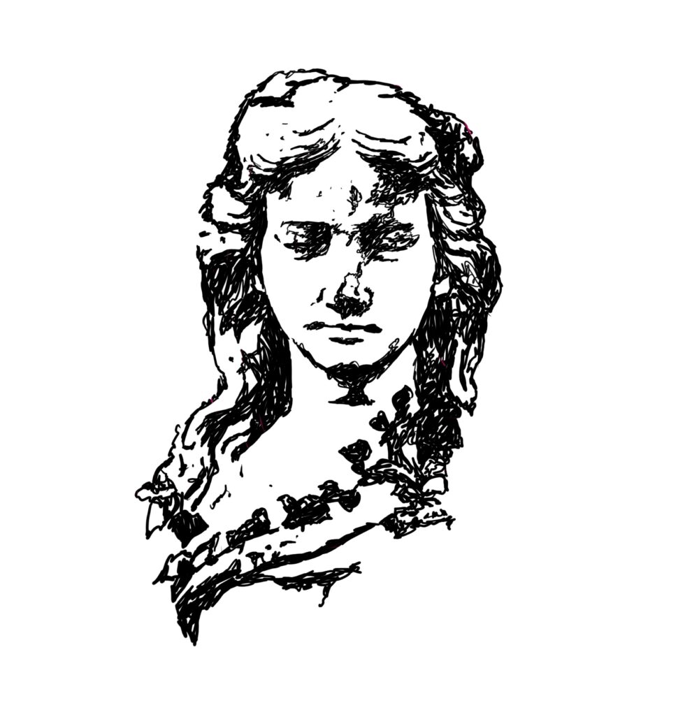 Statue Face Cracked Artwork