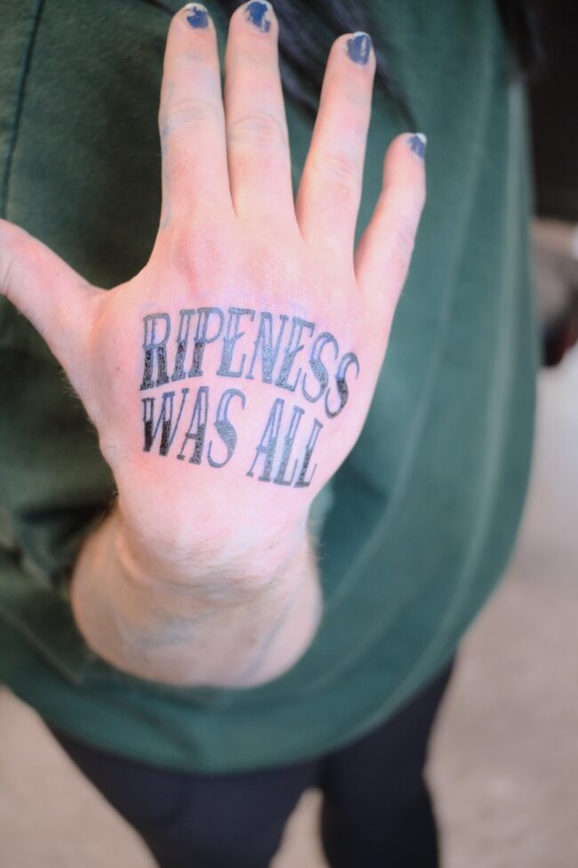 Custom Font Tattoo