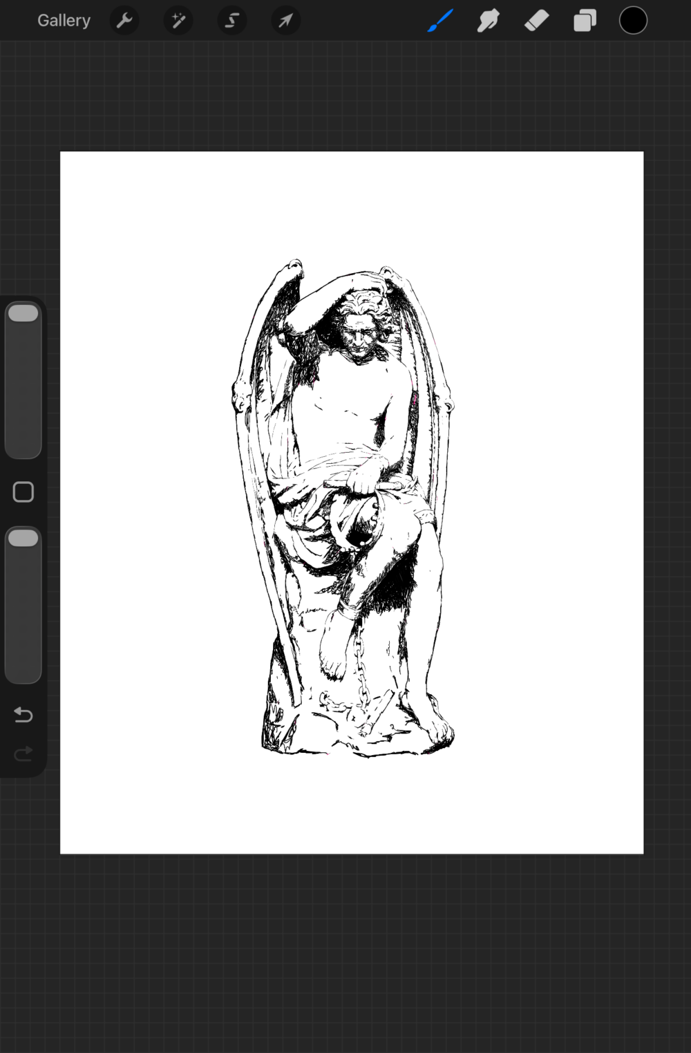 Demon Remorse Statue Artwork