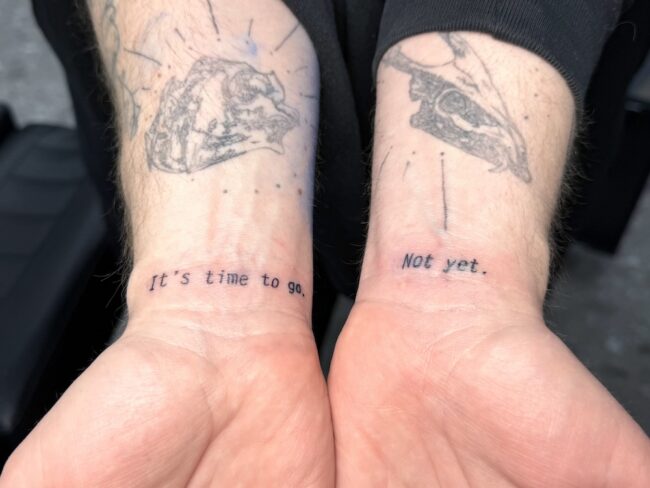 Custom Font Writing Tattoo