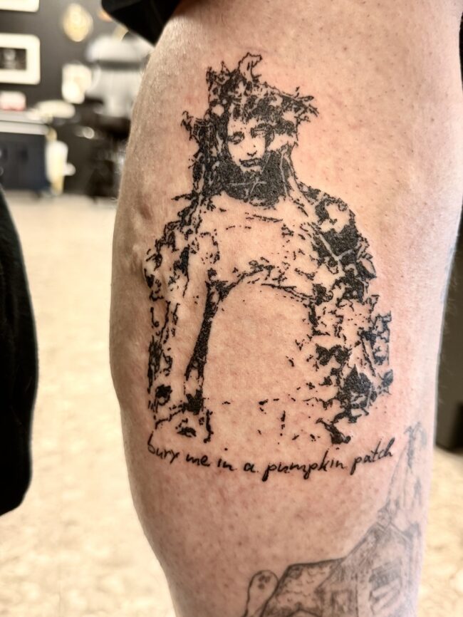 Statue Overgrown Tattoo