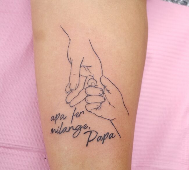 Holding Hands Papa Tattoo