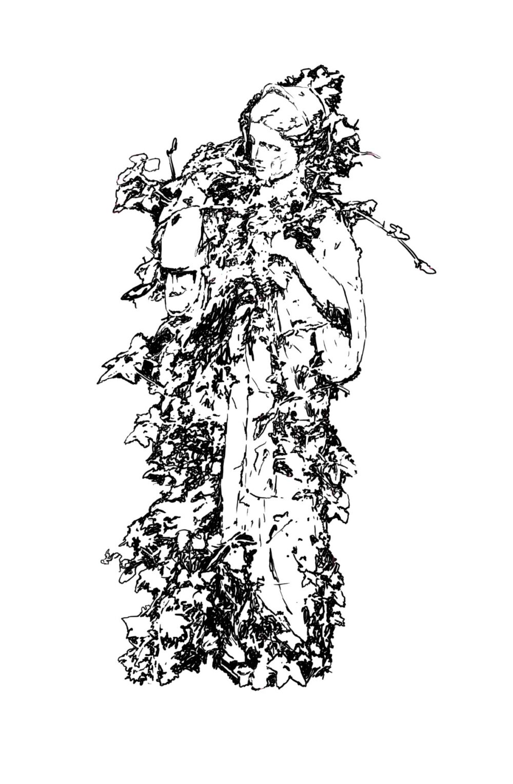 Overgrown Statue Artwork