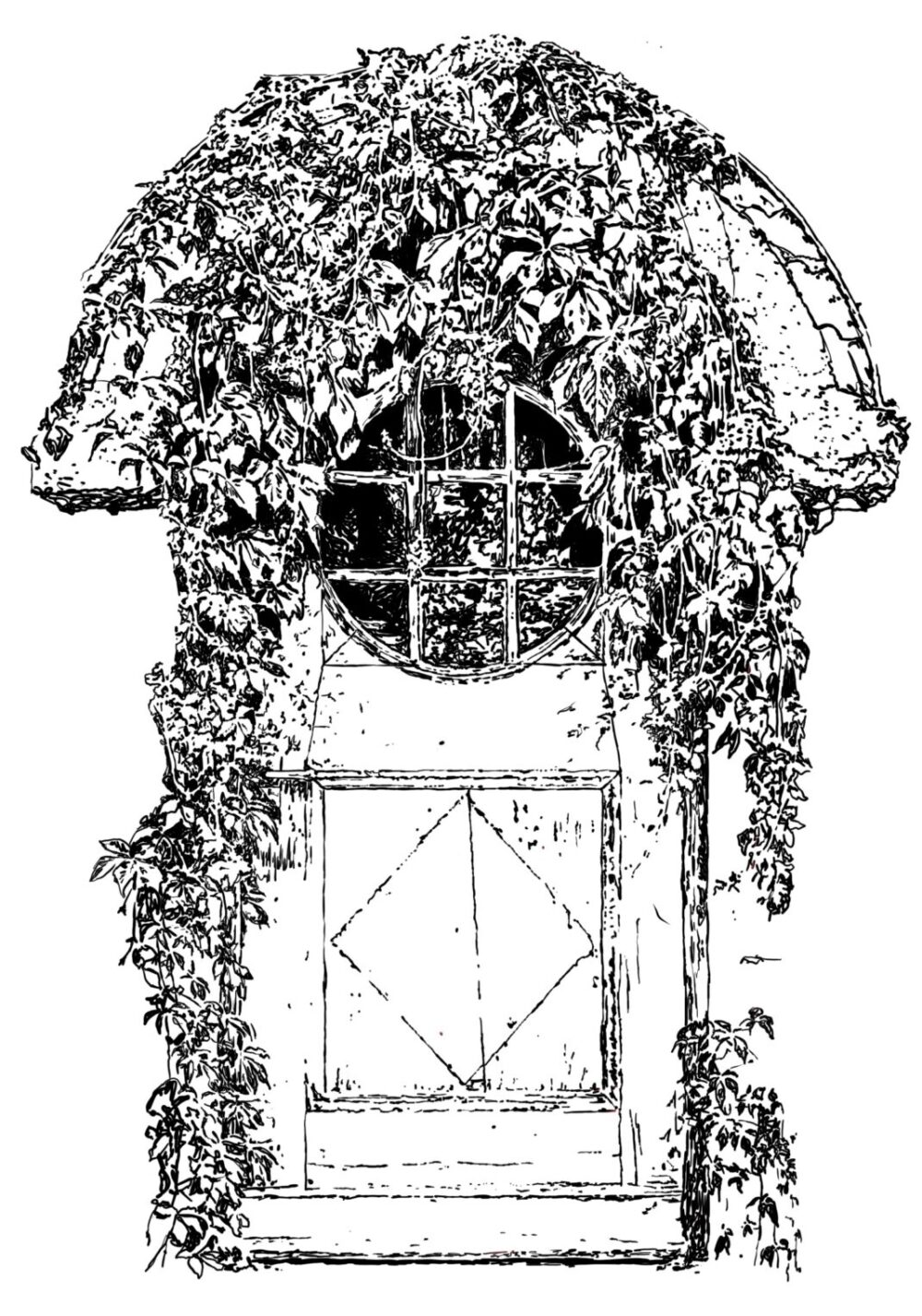 Overgrown Window Artwork